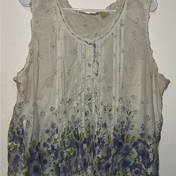 Vintage Cottagecore Floral Tank Blouse 🌿✨ - Picture 1 of 8